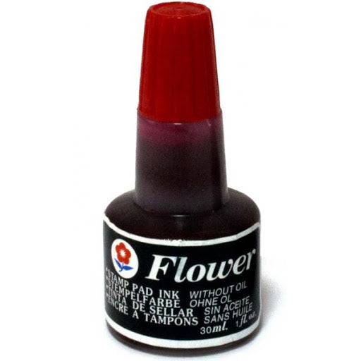 Stamp Ink Flower  - Red