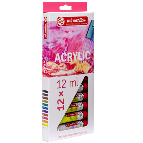 مجموعة ألوان أكريليك من آرت كرييشن - 12 لونًا - 12 مل