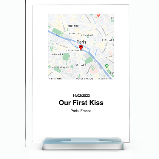 Acrylic plaque map personalized