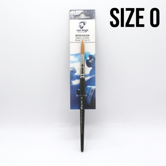 Van Gogh round brush No.191 size 0 studio packshot with size label