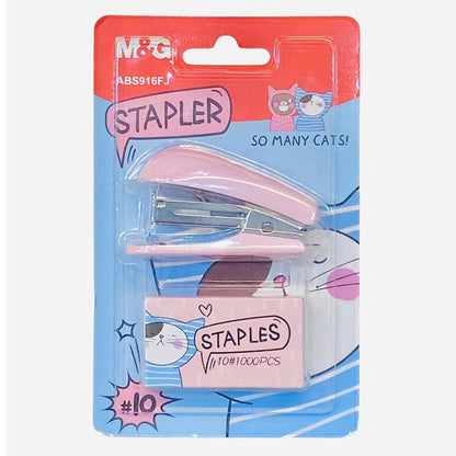 M&G Chenguang So Many Cats Kids Stapler, Fun Document Binding, Compact With Staples - No:ABS916FJ