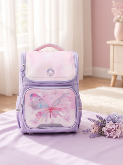 M&G Chenguang 16.5-Inch Girls School Backpack – Lightweight Waterproof School Bag with Butterfly Design - No: ABB904S1