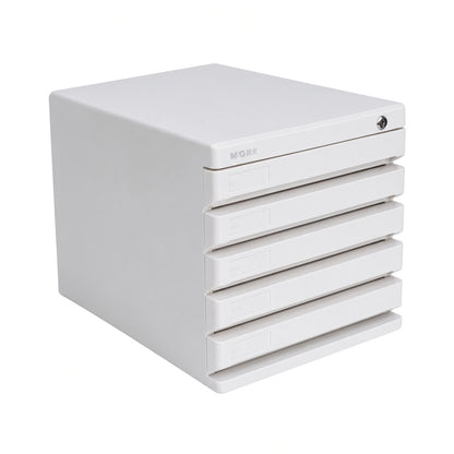 M&G Chenguang 5-Drawer Desktop Storage Cabinet with Key Lock – Office Document Organizer - No: ADM95298K