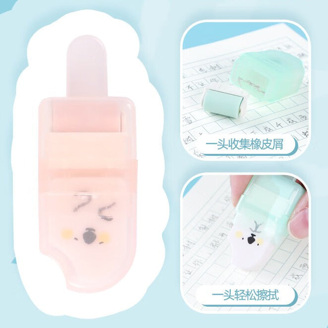 ممحاة رصاص على شكل آيس كريم من إم آند جي تشنغوانغ، فائقة التنظيف مع بكرة سحرية - قطعة واحدة - رقم المنتج: AXP963JV