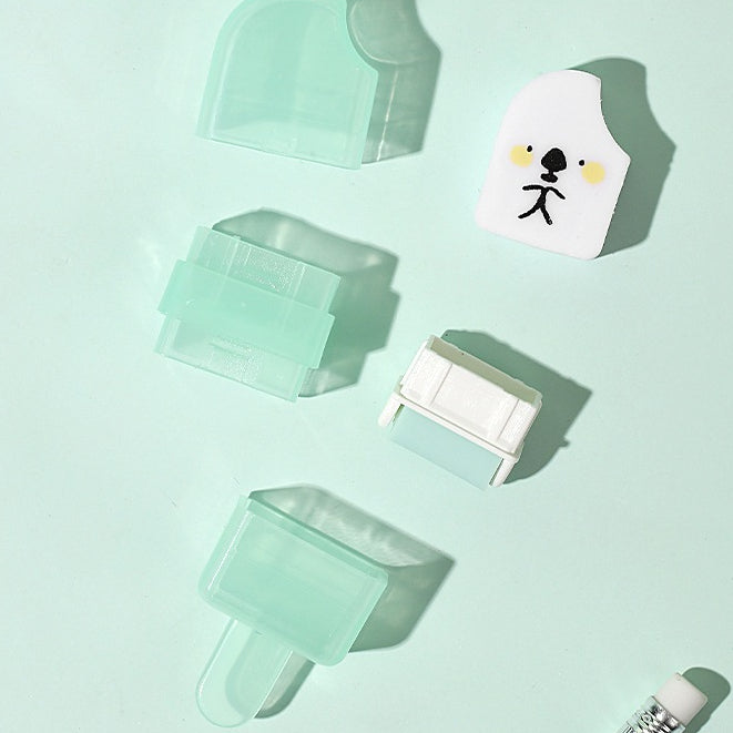 ممحاة رصاص على شكل آيس كريم من إم آند جي تشنغوانغ، فائقة التنظيف مع بكرة سحرية - قطعة واحدة - رقم المنتج: AXP963JV