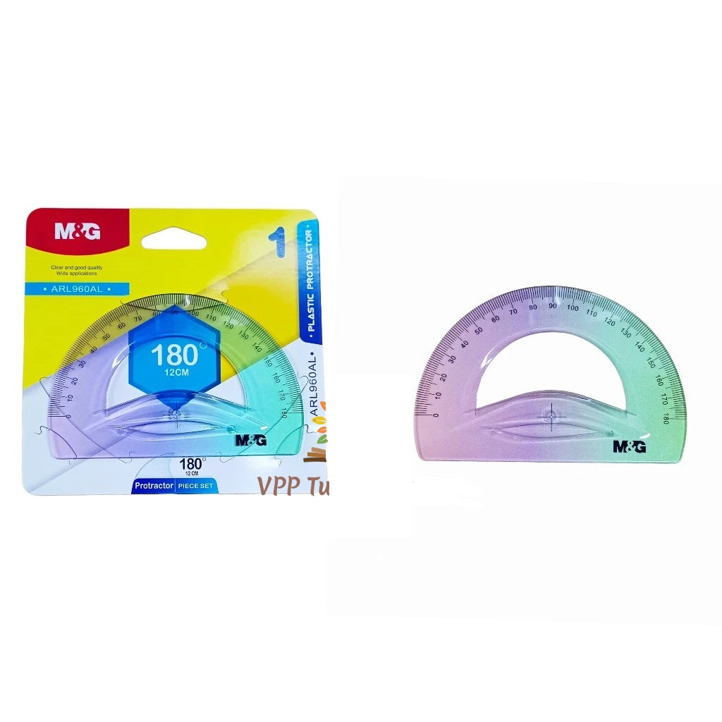 M&G Chenguang  Plastic Protractor 180 Degree - No:ARL960AL