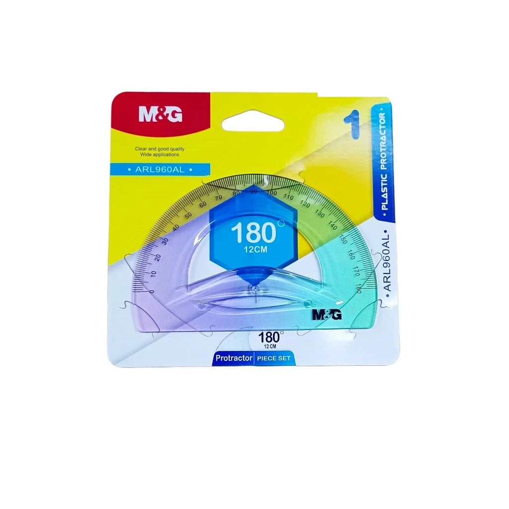M&G Chenguang  Plastic Protractor 180 Degree - No:ARL960AL