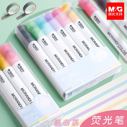 M&G Chenguang Fluorescent Highlighter Water-based Markers 6 Pcs - No:AHMV7613