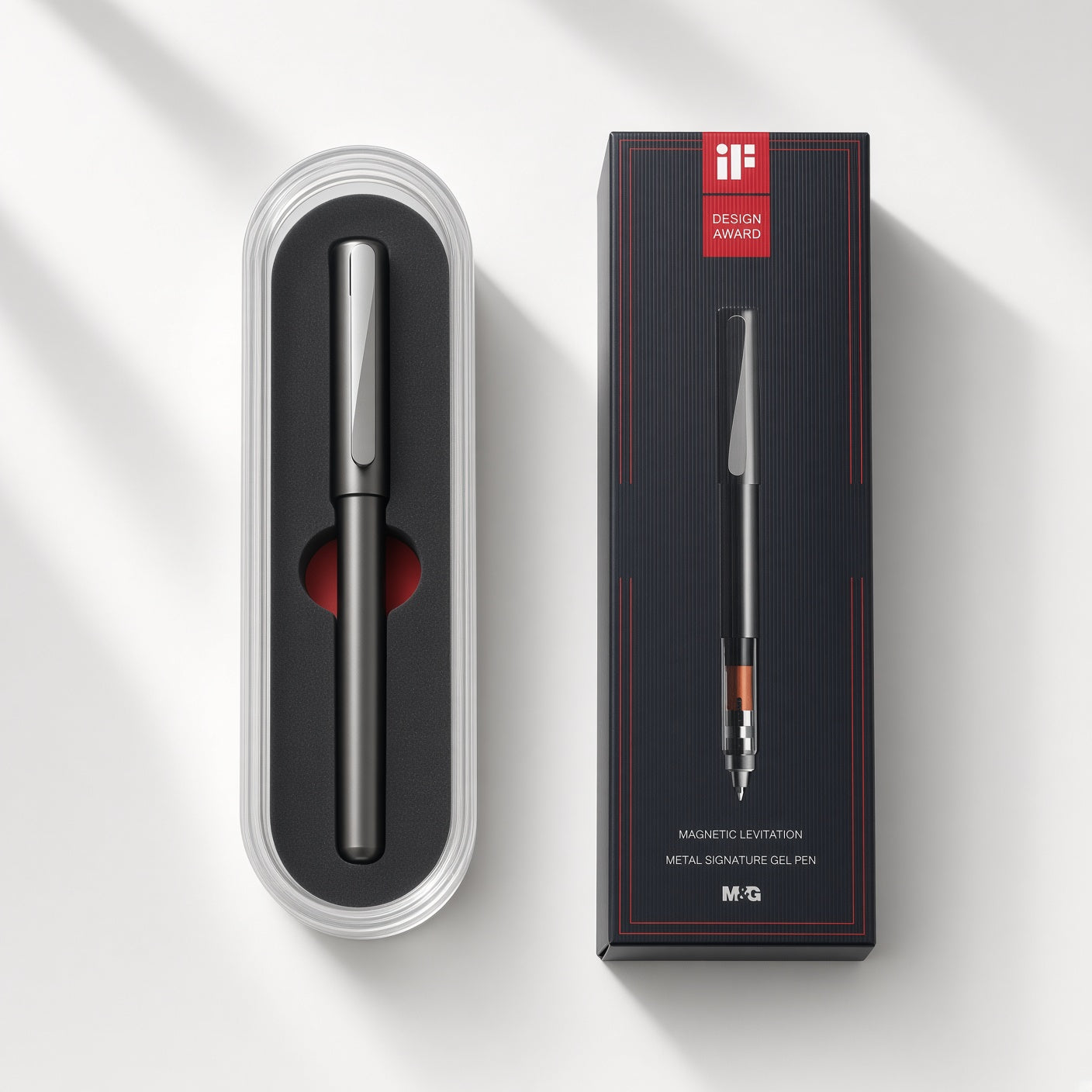 M&G Chenguang Magnetic Levitation Metal Signature Gel Pen , luxury Pen , Classy Style   – 0.7mm Blue Ink - No:  AGPUA671