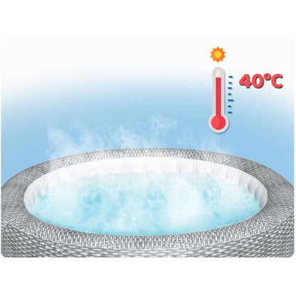 حوض استحمام ساخن قابل للنفخ من بيست واي لاي-زي-سبا بالي، موفر للطاقة، مزود بنظام نفاث ذكي، مقاس 196 سم × 71 سم، مع تحكم عبر تطبيق، يتسع لـ 4-6 أشخاص - رقم: 6001N