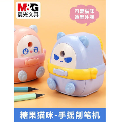 M&G Candy Cat Series Hand-cranked Pencil Sharpener No: APS906T2 (Assorted Colours)