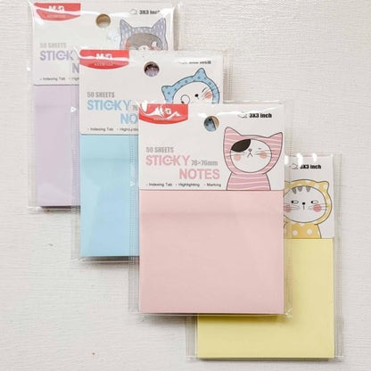 M&G Chenguang So Many Cats Sticky Notes 3×3 Inch, 50 Sheets, 76 × 76 mm - 1pcs - No: YS-484