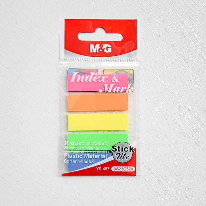 M&G Chenguang Index & Mark Sticky Page Flags – 5 Colors, 25 Sheets Each – Plastic Material – No: YS-457