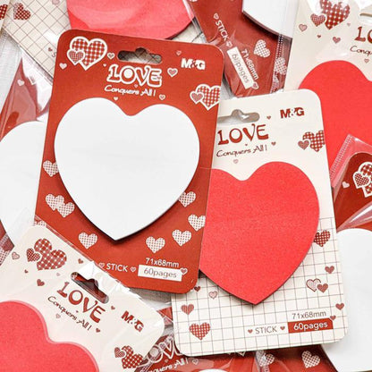 M&G Chenguang Heart Love Sticky Note 3x3 Inch, for Organized and Colorful Note-Taking, 60 Sheets per Pad - No:YD-944