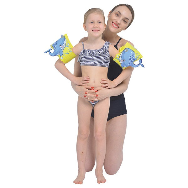 أربطة ذراع قابلة للنفخ على شكل حوت من جيلونج صن كلوب®، مقاس 23 × 19 سم، رقم: 32131