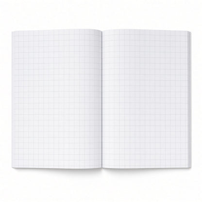 Yassin A4 Notebook 100 Sheets 60 GSM – Ruled/Grid Pages, Assorted Color & Printed Covers