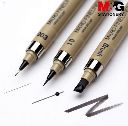 طقم أقلام رسم M&G Chenguang بطرف الميكرون الدقيق - 7 أقلام | ASPT7971