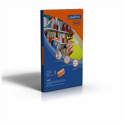 Yassin A4 Label Sheets 38×12.7mm - 110 Labels per Sheet for Laser & Inkjet Printing (6222002207209)