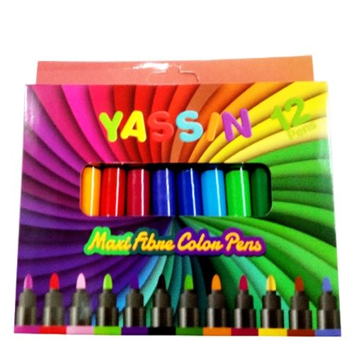 أقلام تلوين ياسين، 12 قطعة