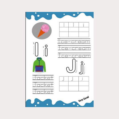 Yassin ABC Letters Learning Booklet for Kids + Whiteboard Pen