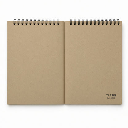 Yassin Spiral  Brown Craft Sketch Book, 15 × 18 cm, 40 Sheets, 140 GSM - 1pcs - No: 1266