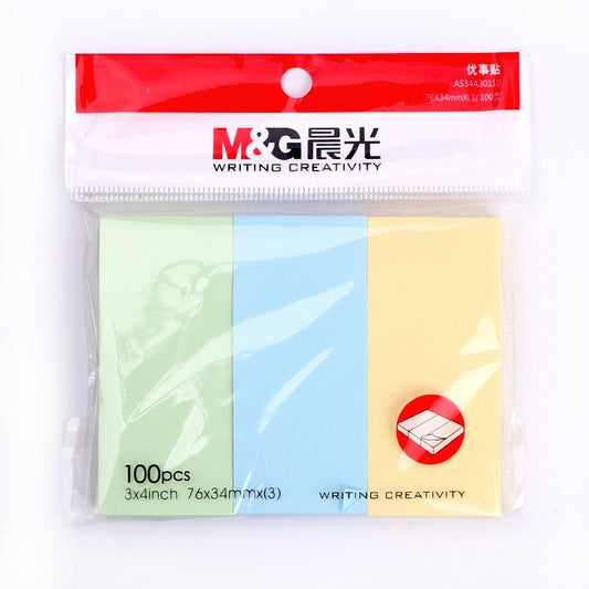 M&G Chenguang 100 sheets 3-color sticky notes sticky labels name 76*34mm - No:YS-14
