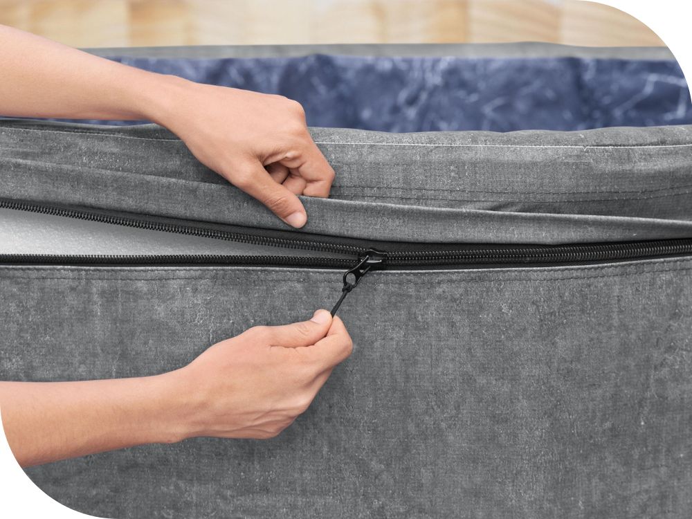 حوض استحمام صلب للحديقة من بيست واي لاي-زي-سبا كارارا، 170 سم × 61 سم - رقم: 6001V