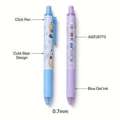 M&G Chenguang Gel Pen 0.7mm – Blue Ink – Cute Bear Design – Smooth Writing Pen - 1pcs - No: AGPJ9773