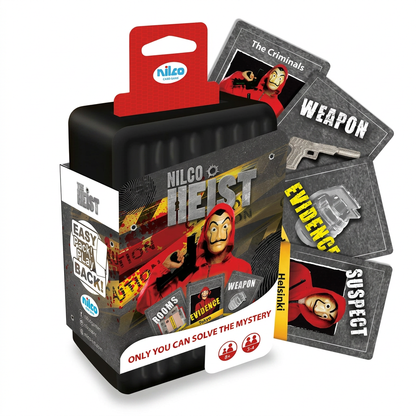 Friends playing the Nilco The Heist card game