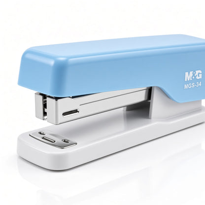 M&G Chenguang MGS-34 Candy Metal Leaf Spring Stapler with 25 Sheets Capacity – Uses 24/6 & 26/6 Staples – 1psc - No:ABS916MR