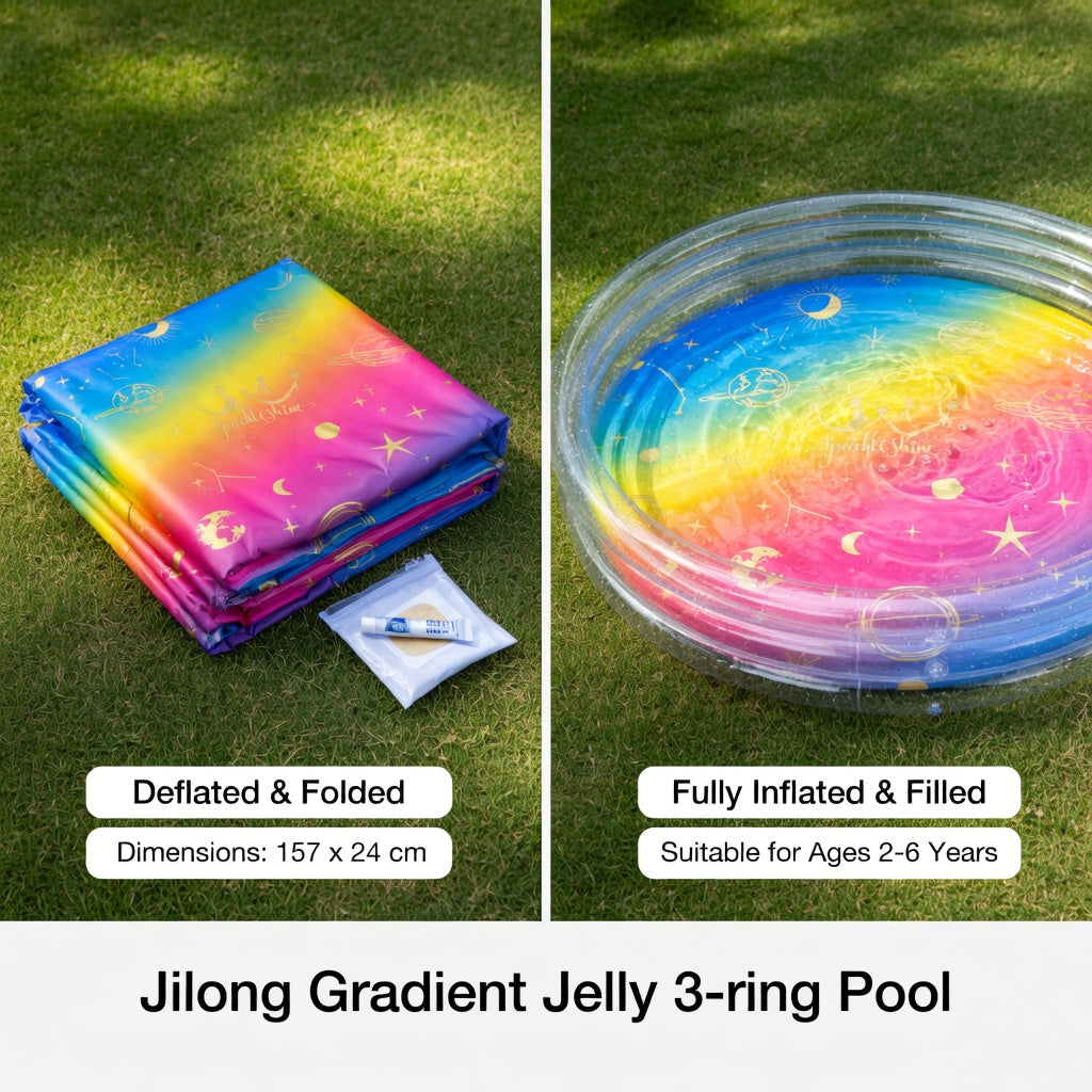 Jilong Gradient jelly 3 ring pools, PVC inflatable swimming pool 157*24cm - No:51150