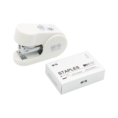 M&G Chenguang Hello Mars Mini Stapler Set – Compact Stapler with 500pcs 24/6 Staples, Up to 10 Sheets - 1pcs - No: ABS916EU