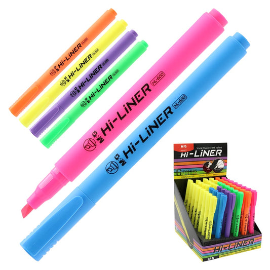 M&G Chenguang Hi-Liner Colour Highlighter Pen  Highlight Chisel Tip - Baby Blue - No:AHMU9771