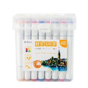 48pcs Touch Dual-head 48-color Marker Pens Set For Students' Drawing, Hard  Nib, Oil Based, Artistic Use